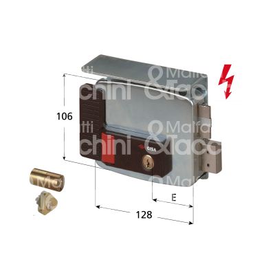 Cisa 11771602 elettroserratura da applicare laterale e 60 sx foro tondo 2 mandate