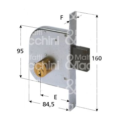 Cisa 42110300 serratura per cancello impennata solo scrocco e 30 ambidestra cilindro tondo fisso 1 mandate