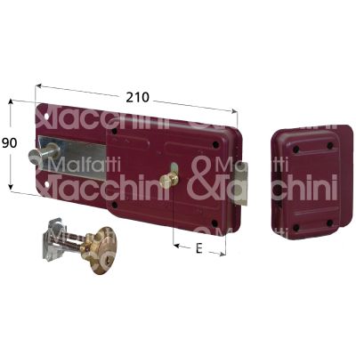 Cisa 55051601 ferroglietto 6 mandate e 60 dx cilindro tondo staccato chiave piatta