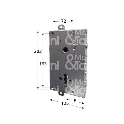 Cisa 56405580 serratura blindata a cilindro triplice e 64 ambidestra 4 catenacci int. cat. 38 sporg. 3,5