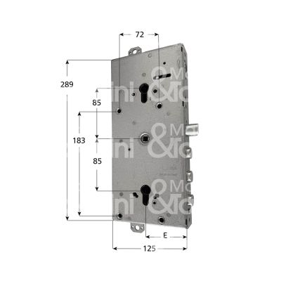 Cisa 5676758pf serratura per blindata a doppio cilindro triplice e 64 ambidestra 3 catenacci piÙ scrocco e limitatore d'apertura int. cat. 38 sporg. 5,5