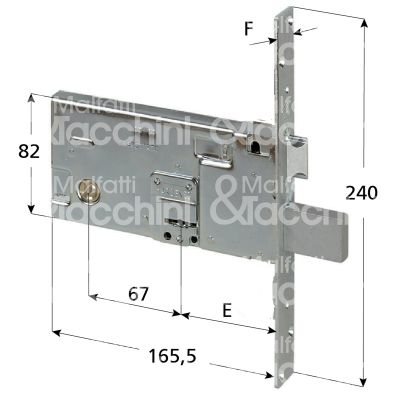 Cisa 57313730 serratura doppia mappa da infilare laterale e 70 scrocco piÙ catenaccio 4 mandate ambidestra kd