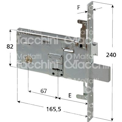 Cisa 57317730 serratura doppia mappa da infilare triplice e 70 scrocco piÙ catenaccio 4 mandate ambidestra kd