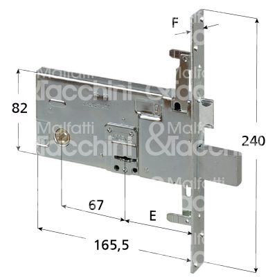 Cisa 57318720ka serratura doppia mappa da infilare triplice e 70 scrocco piÙ catenaccio 4 mandate ambidestra ka