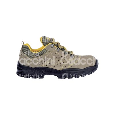 Cofra nil45 scarpa antinfortunistica bassa new nilo classe di protezione s1 p src taglia 45 colore beige tomaia pelle scamosciata traforata suola pu bidensita' puntale acciaio 200 j lamina antiperforazione conformità en iso 20345:2011