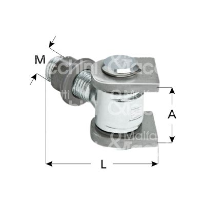 Comunello 135-m18 cardine regolabile art. 135-m18 battente acciaio zincato Ø m 18 fissaggio saldare l mm 85 h mm 39 portata kg 60