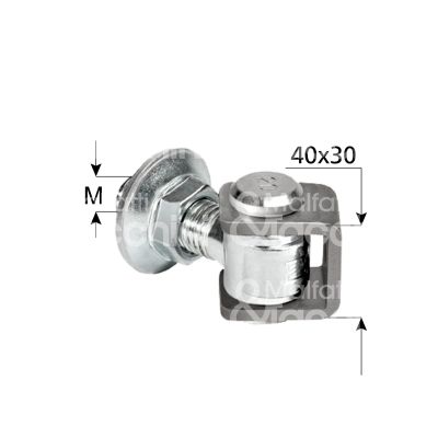 Comunello 155-m20 cardine regolabile art. 155-m20 battente acciaio zincato Ø m 20 fissaggio saldare l mm 90 h mm 37 portata kg 150