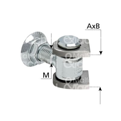 Comunello 160-m18 cardine regolabile art. 160-m18 battente acciaio zincato Ø m 18 fissaggio saldare l mm 85 h mm 49 portata kg 60