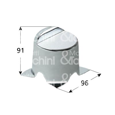 Comunello 170 arresto fine corsa art. 170 battente acciaio zincato Ø mm 96 fissaggio cementare l mm 113 h mm 91