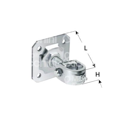 Comunello 186m18 cardine regolabile art. 186-m18 battente acciaio zincato Ø m 18 fissaggio avvitare l mm 106 h mm 30 portata kg 100