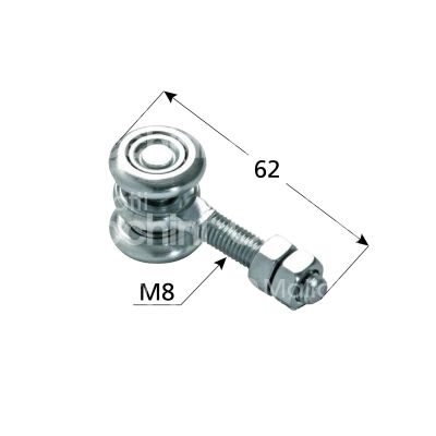 Comunello 2 carrello per scorrevoli senza cuscinetto art. 2 2 ruote materiale acciaio Ø mm 24 fissaggio perno m 8 portata kg 30