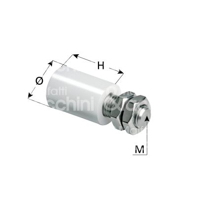 Comunello 23025 oliva di guida per cancelli art. 23025 nylon zincato Ø mm 25 h mm 34 passo m 14