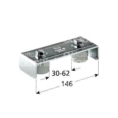 Comunello 247 pistra mini guida cancello art. 247 acciaio zincato Ø mm 34,5 regolazione mm 30/60 l mm 146 h mm 34 p mm 58