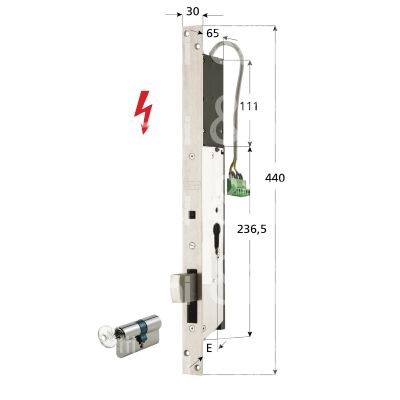 Corni 5500150 elettroserr motorizzata catenaccio basculante e 50 ambidestra tensione 12v dc