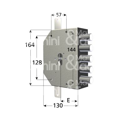 Cr 2200pend serratura applicare a cilindro triplice e 60 dx 5 catenacci int. cat. 28