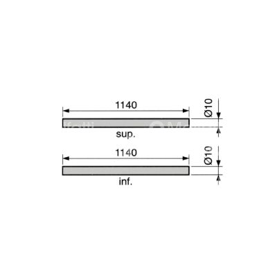 Cr 94 aste per serrature da infilare zincata misura mm 1140 Ø 10