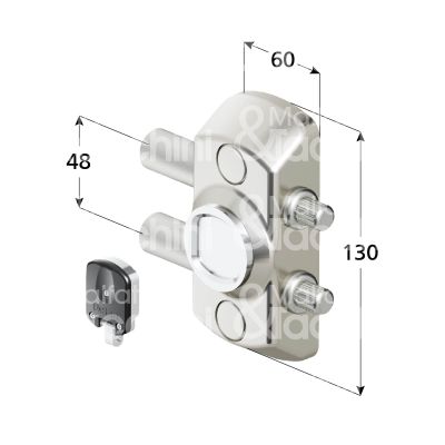 Disec mg710i blocco per basculante e serranda art. mg710i acciaio inox mano dx - sx