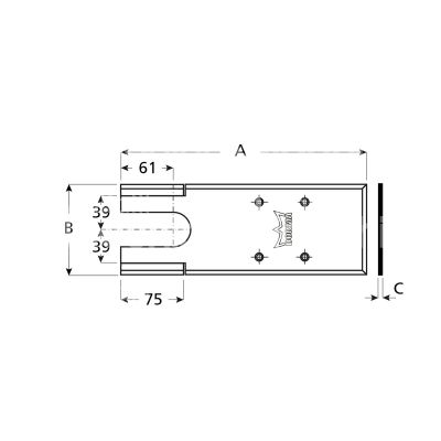 Dorma 46700060 piastra di copertura per bts75