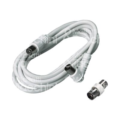 Fme fanton 31060 prolunga tv con adattatore art. 31060 spina diritta presa 90 gradi sezione diritta - squadra mt 2 bianco