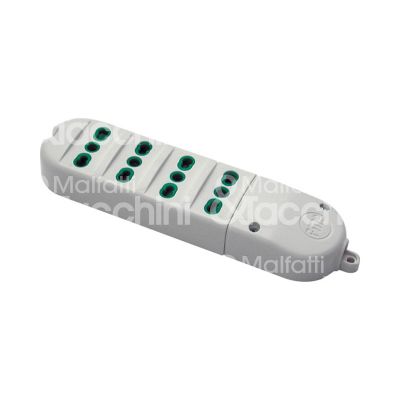 Fme fanton 41022 multipresa 4 posti art. 41022 bianco uscite frontali 4 prese 2p+t 16a bipasso - cavo senza cavo