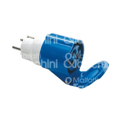 Fme fanton 73001 adattatore civile/industriale art. 73001 blu spina 2p + t / presa 2p + t - 16 a - 250v - ip 44