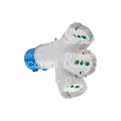 Fme fanton 73095 adattatore triplo art. 73095 bianco spina 2p + t / presa 2p + t - 16 a - 200/250v - ip 44