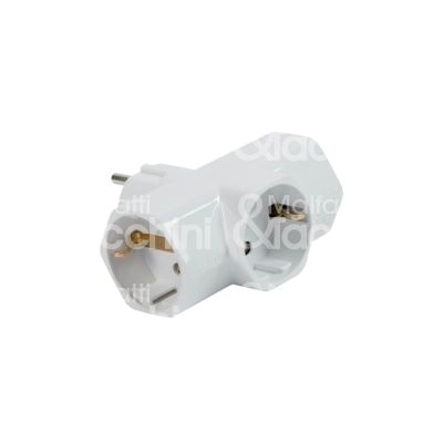 Fme fanton 82260 adattatore civile triplo schuko con interruttore art. 82260 bianco spina schuko 2p + t / presa 3 schuko 2p + t - 16 a - 250v -