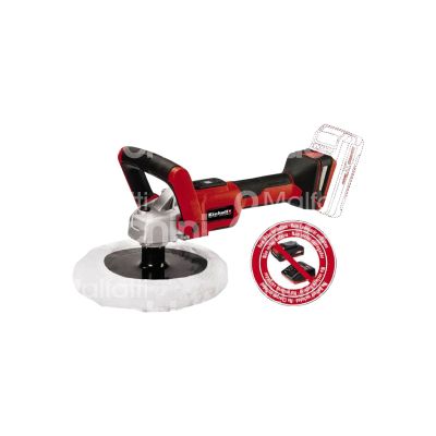 Einhell 2093320 lucidatrice per auto a batteria solo ce-cp18/180 li linea x-change potenza 18 v batteria senza Ø platorello mm 180