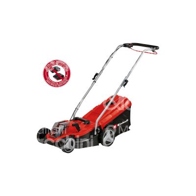 Einhell 3413266 rasaerba a batteria ge-cm 18/33 li-solo linea x-change potenza 18 v batteria senza taglio mm 330