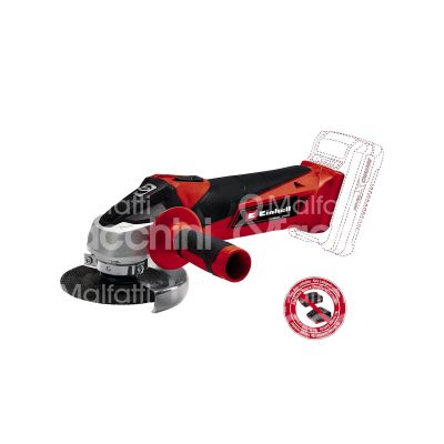 Einhell 4431130 smerigliatrice angolare a batteria solo tc-ag 18/115 li gamma x-change linea classic potenza 18 v batteria senza Ø disco mm 115 peso senza batteria kg 1,2