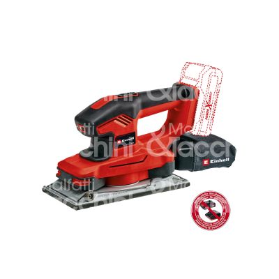 Einhell 4460720 levigatrice orbitale a batteria te-os 18/230 li-solo linea x-change potenza 18 v batteria senza platorello mm 230x115 carta mm 230x115