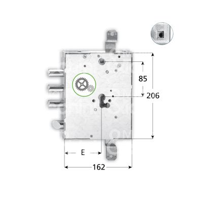 Fiam 66805370g8 serratura blindata a cilindro triplice e 89 ambidestra 3 catenacci piÙ scrocco int. cat. 37 sporg. 5