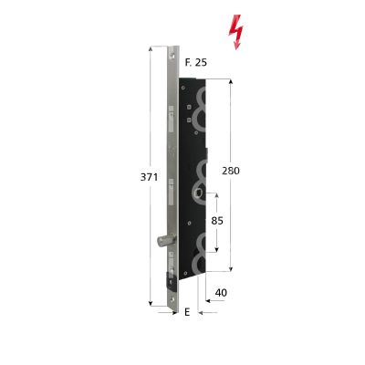 Fiam 7500803021 elettropistone e 30 ambidestra con quadro maniglia chiusa in assenza corrente tensione 8-30v dc