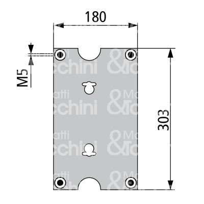 Fiam 99112050 piastra per fiam 1120-1120p-1120pv misura mm 180 x 303