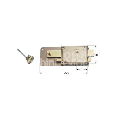 Fbd srl 281b50 ferroglietto 6 mandate e 50 dx cilindro tondo staccato chiave piatta