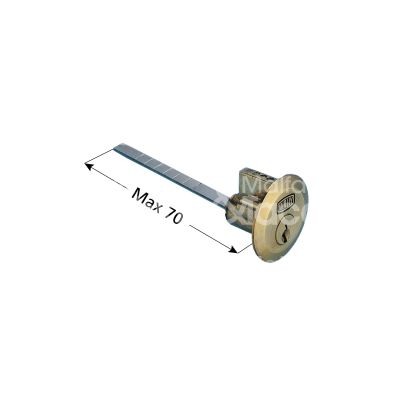 Fbd srl 52 cilindro per ferroglietto staccato 70 mm chiave piatta cifratura kd ottone satinato