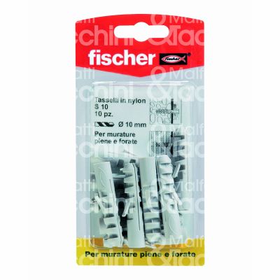 Fischer 504404 tassello nylon s  8k confezione  pz 20 Ø foro mm 8 l mm 40