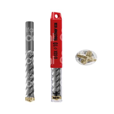 Fischer 545691 punta per muro sdx art. 545691 attacco cilindrico Ø mm 5 lunghezza utile mm 50 lunghezza totale mm 85 4 taglienti