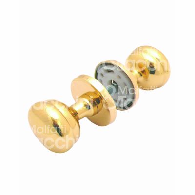 Ghidini 55744751001 pomolo accoppiato milena ottone lucido verniciato Ø mm 55 quadro mm 8x70 Ø rosetta mm 51