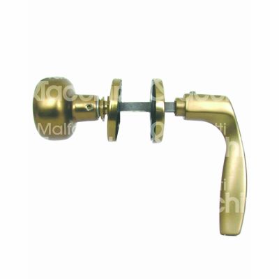 Ghidini 77400974000 pomolo piu' maniglia universal alluminio bronzato Ø mm 55 quadro mm 8x70 Ø rosetta mm 54