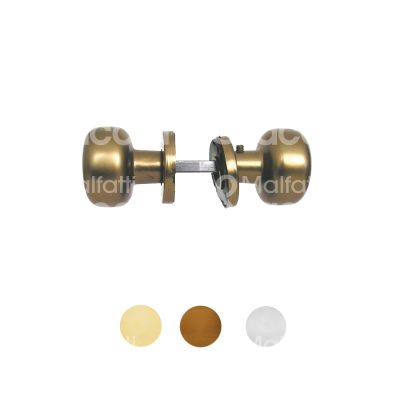 Ghidini 77486771000 pomolo accoppiato universal alluminio bronzato Ø mm 70 quadro mm 8x70 Ø rosetta mm 51