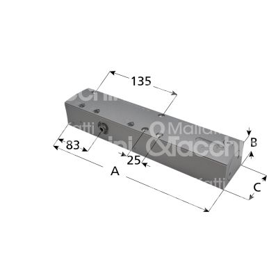 Geze 027333 chiudiporta aereodinamico solo corpo ts5000 argento forza 3÷6 portata kg max 120