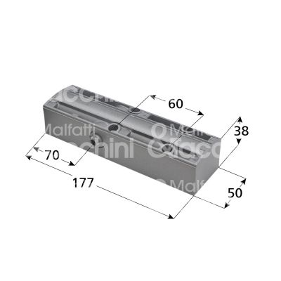 Geze 101792 chiudiporta aereodinamico solo corpo ts1500 argento forza 3÷4 portata kg max 60