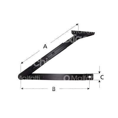 Geze 101878 braccio a compasso per ts1500 argento senza fermo