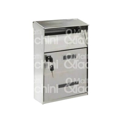 Gruppo gieffe 810350n cassetta postale office utilizzo esterno acciaio inox tetto apribile l mm 320 - h mm 215 - p mm 105