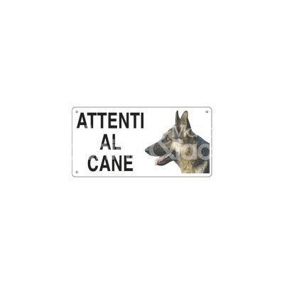 Cartelli segnalatori 8505 cartello segnaletico attenti al cane alluminio colore bianco l mm 250 h mm 125 p mm 1