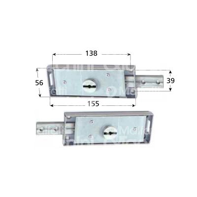 Idm 1004cp serratura per serranda laterale foro doppia mappa / chiave 4 leve cifratura ka cp