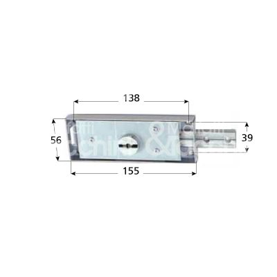 Idm 1004dx serratura per serranda laterale foro doppia mappa / chiave 4 leve cifratura kd