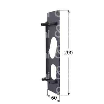 Idm 110 piastra fissaggio per serratura idm 3006 misura mm 60 x 200