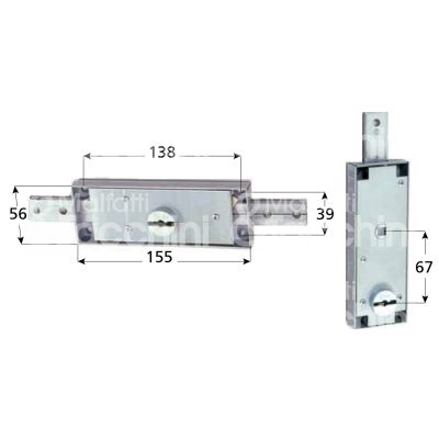 Idm 2006+3006 serratura centrale piu' basculante foro doppia mappa / chiave 6 leve cifratura ka cp